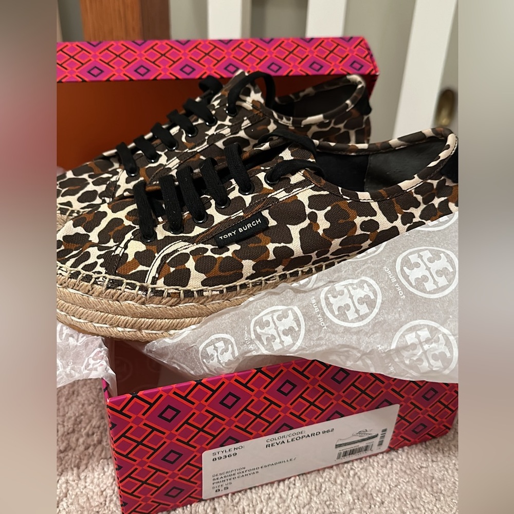Tory Burch Leopard Espadrilles